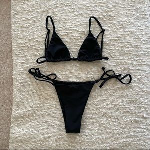 LAHANA SWIM Black Triangle Bikini Set
